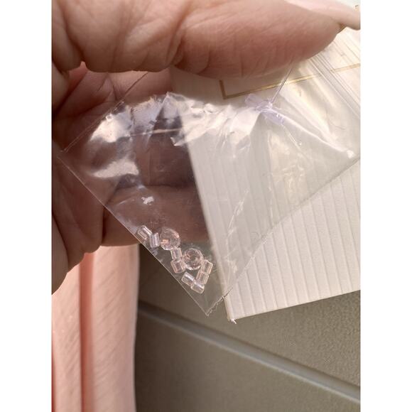 Mac Duggal Strapless Beaded Ruffle High Low Prom Gown in Ice Pink Sz 4 Princess - Picture 15 of 16